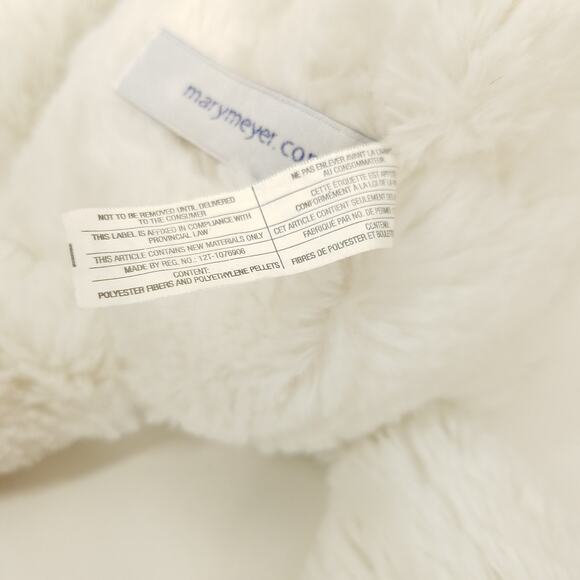 Mary Meyer White Rabbit Bunny Plush Pink Nose Ears Stuffed Animal Toy Floppy - Picture 6 of 7